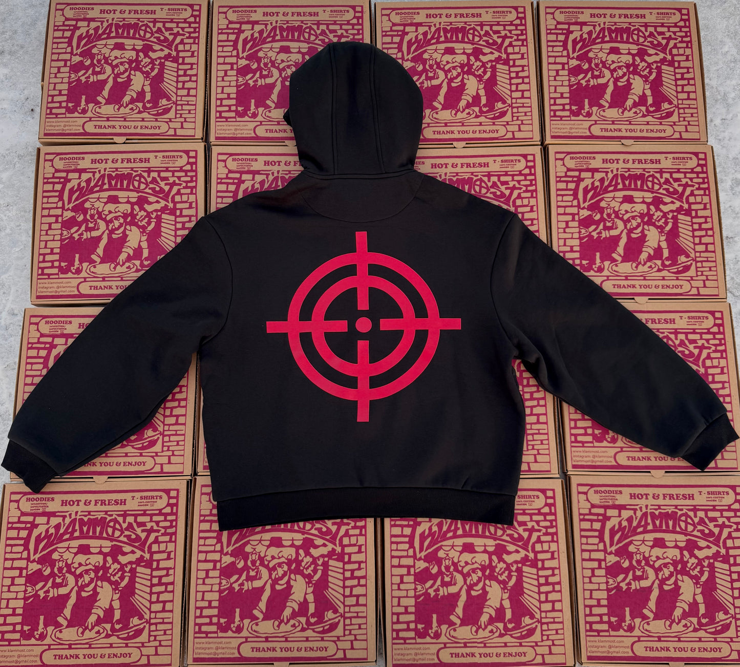 Klämmost - Black/Red Shoota Hoodie