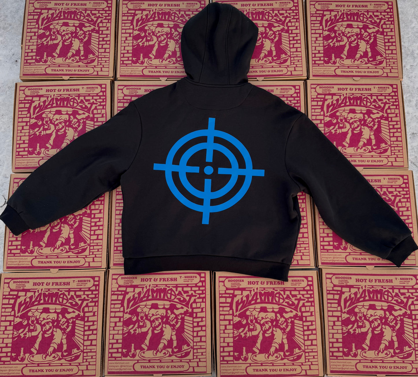 Klämmost - Black/Blue Shoota Hoodie
