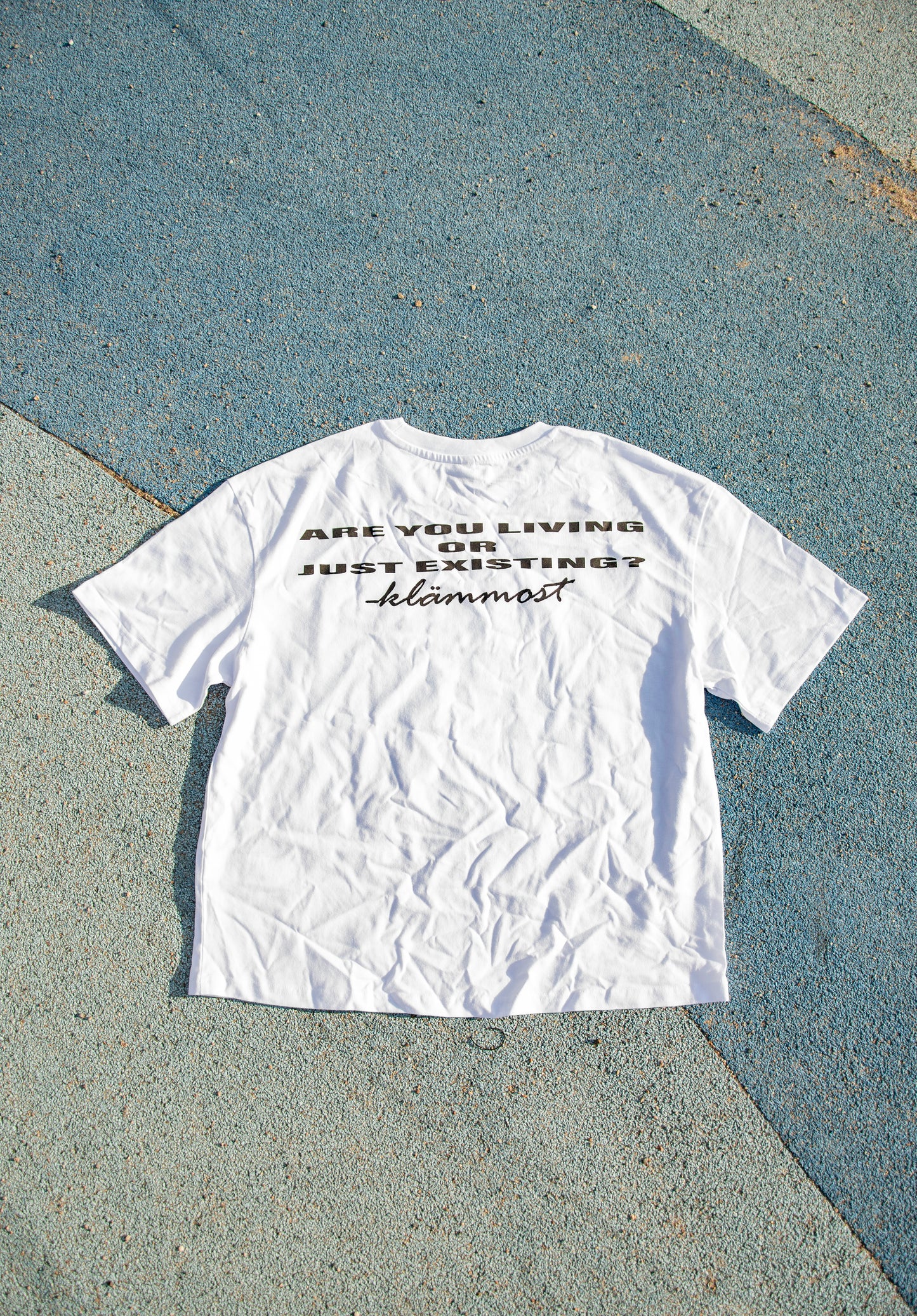 Klämmost - White stretch t-shirt