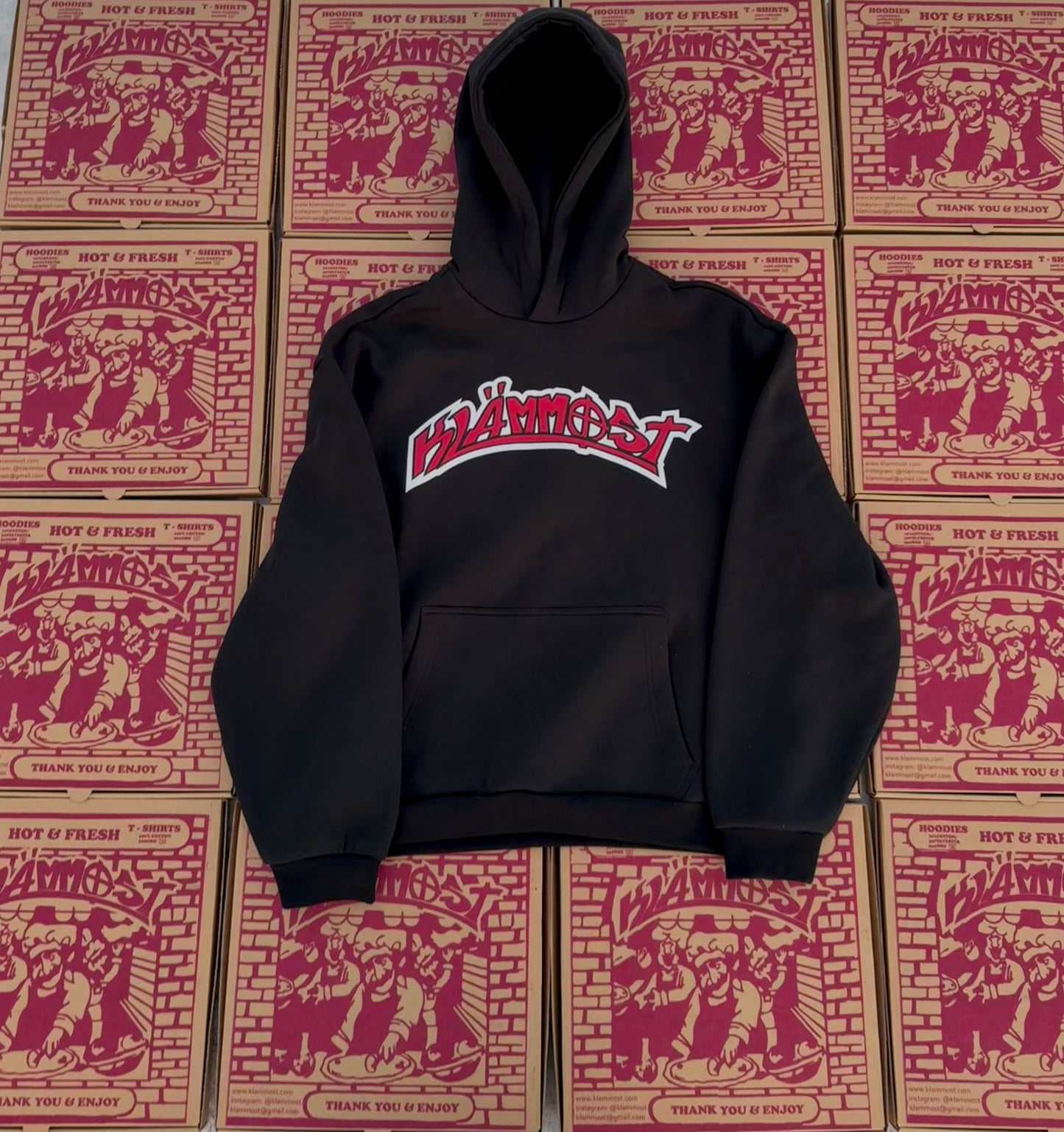 Klämmost - Black/Red Shoota Hoodie