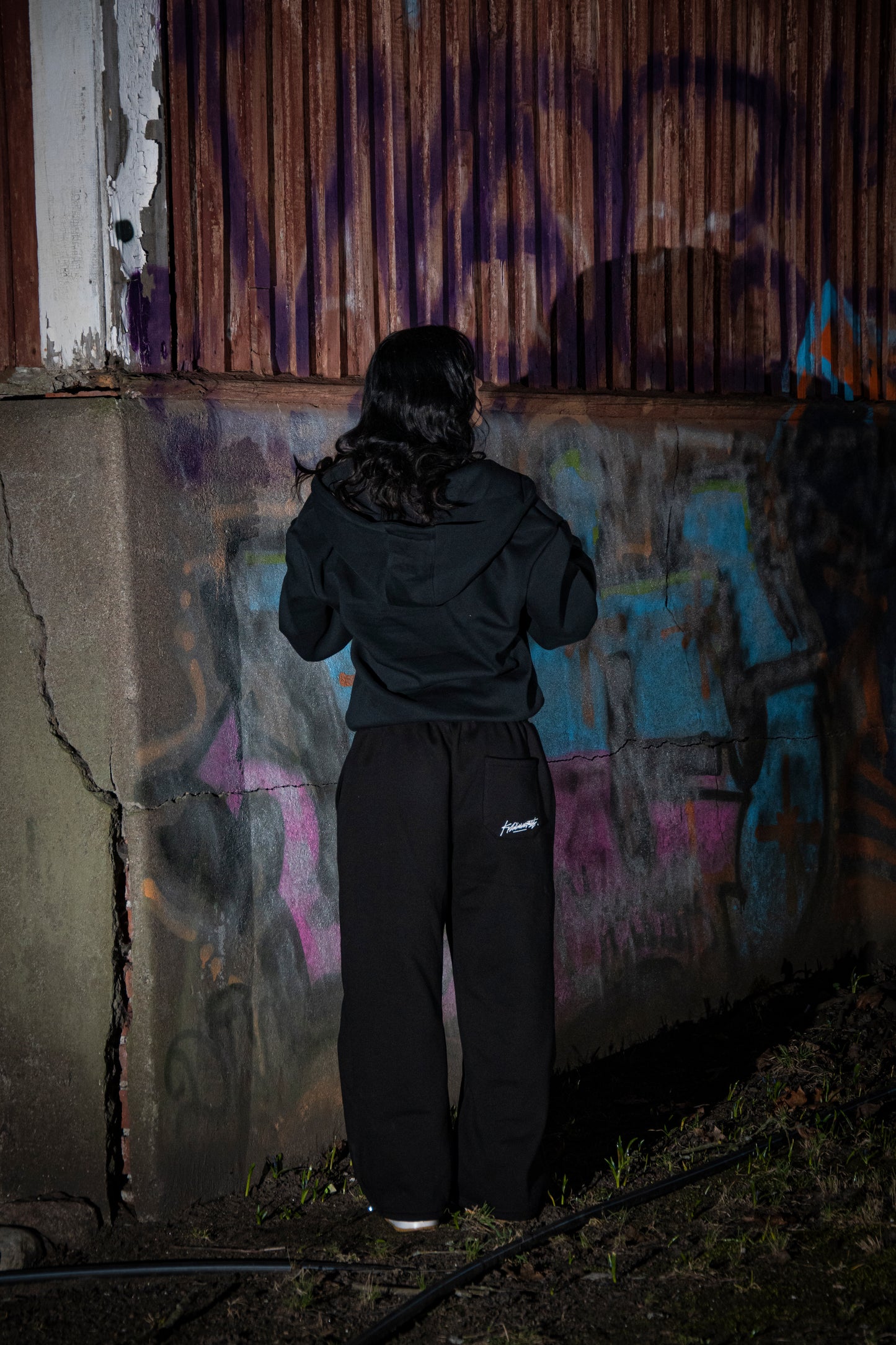 Klämmost - Black track zip hoodie
