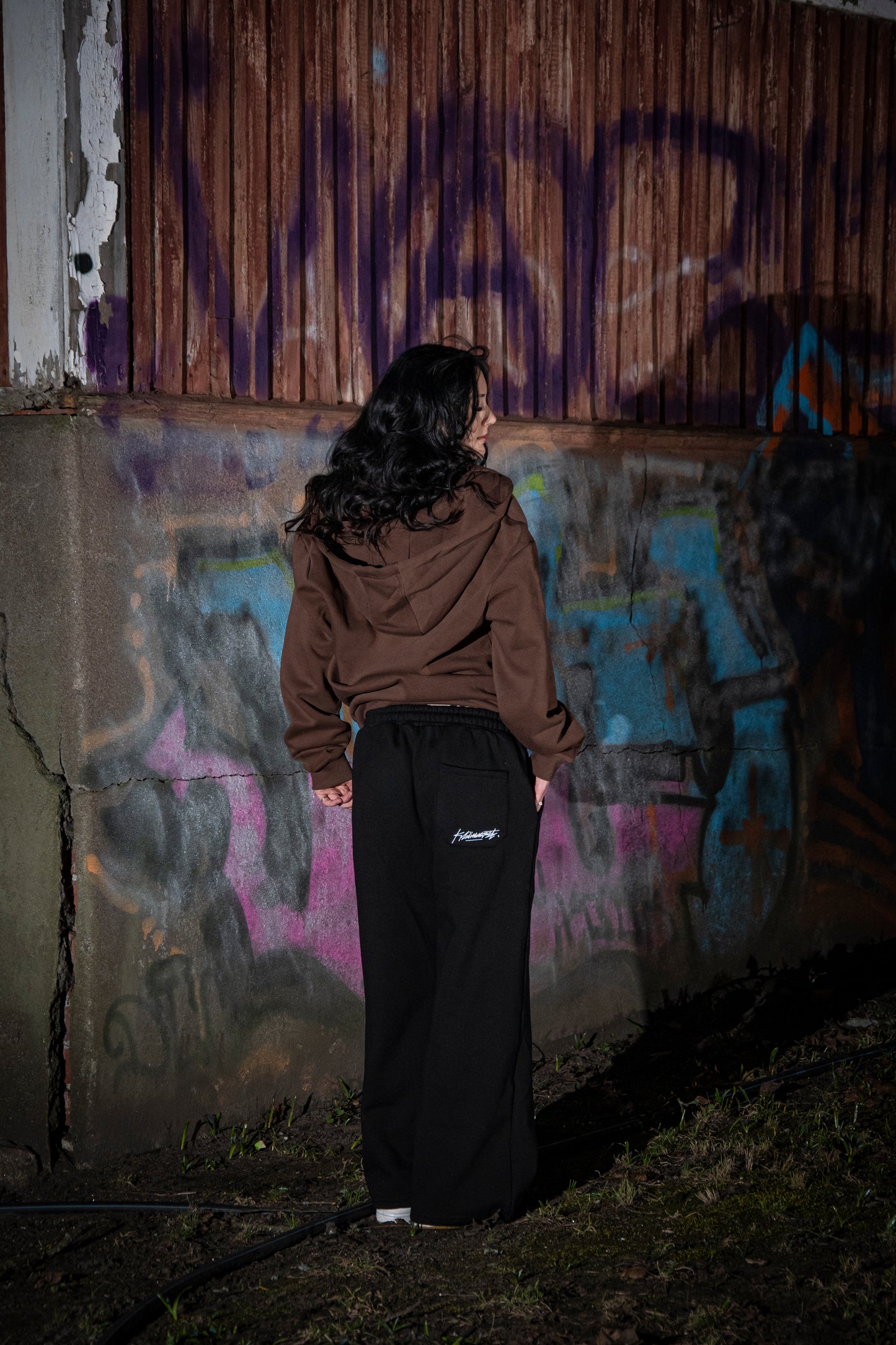 Klämmost - Brown track zip hoodie
