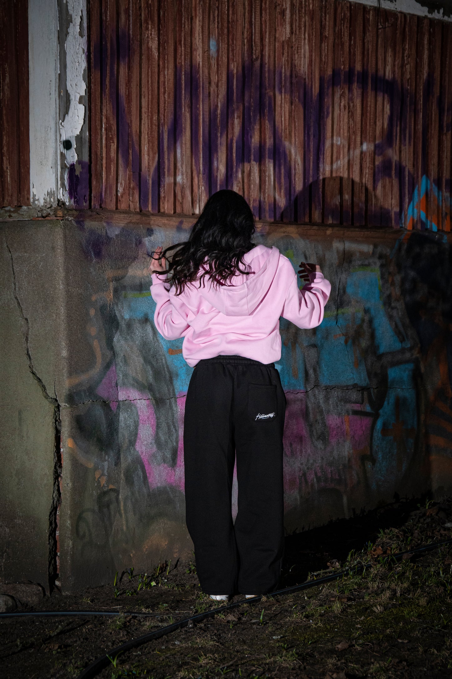 Klämmost - Pink track zip hoodie