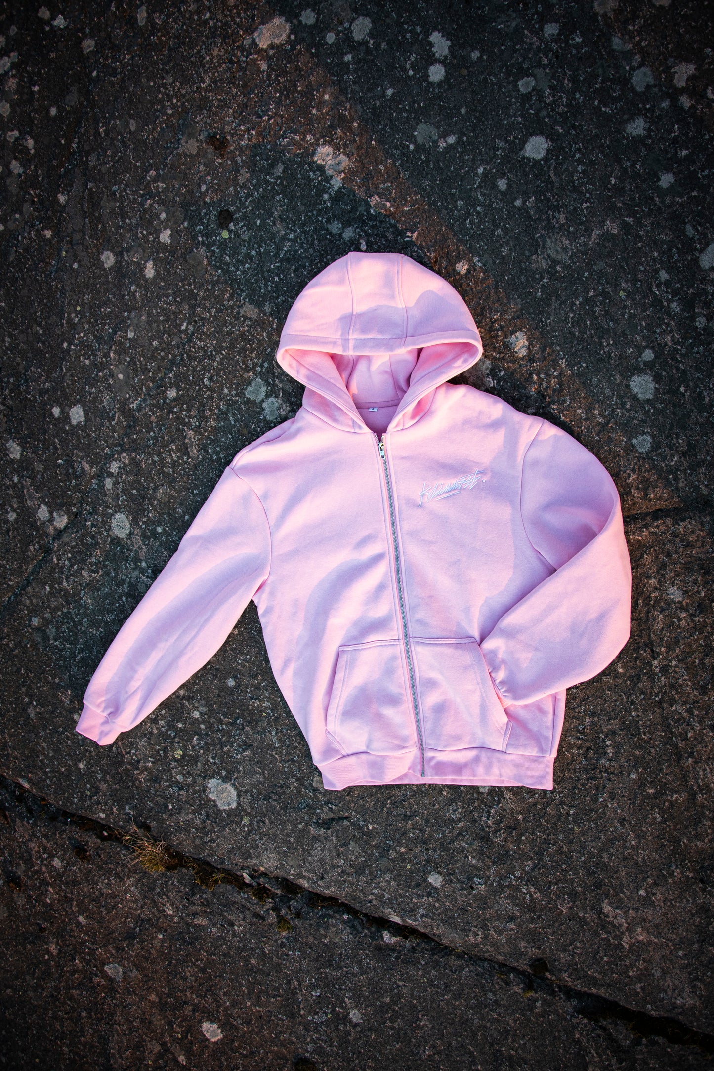 Klämmost - Pink track zip hoodie