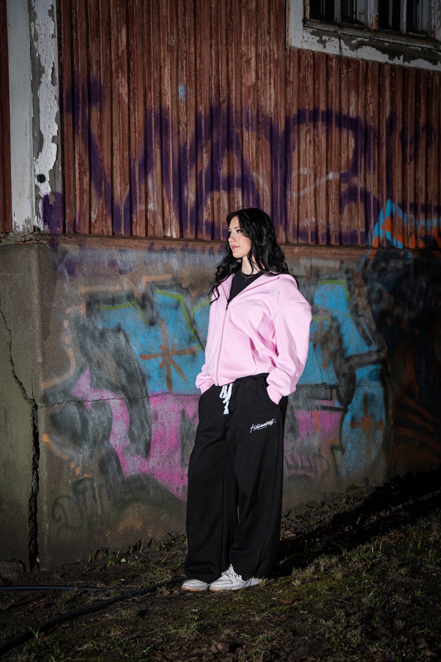 Klämmost - Pink track zip hoodie